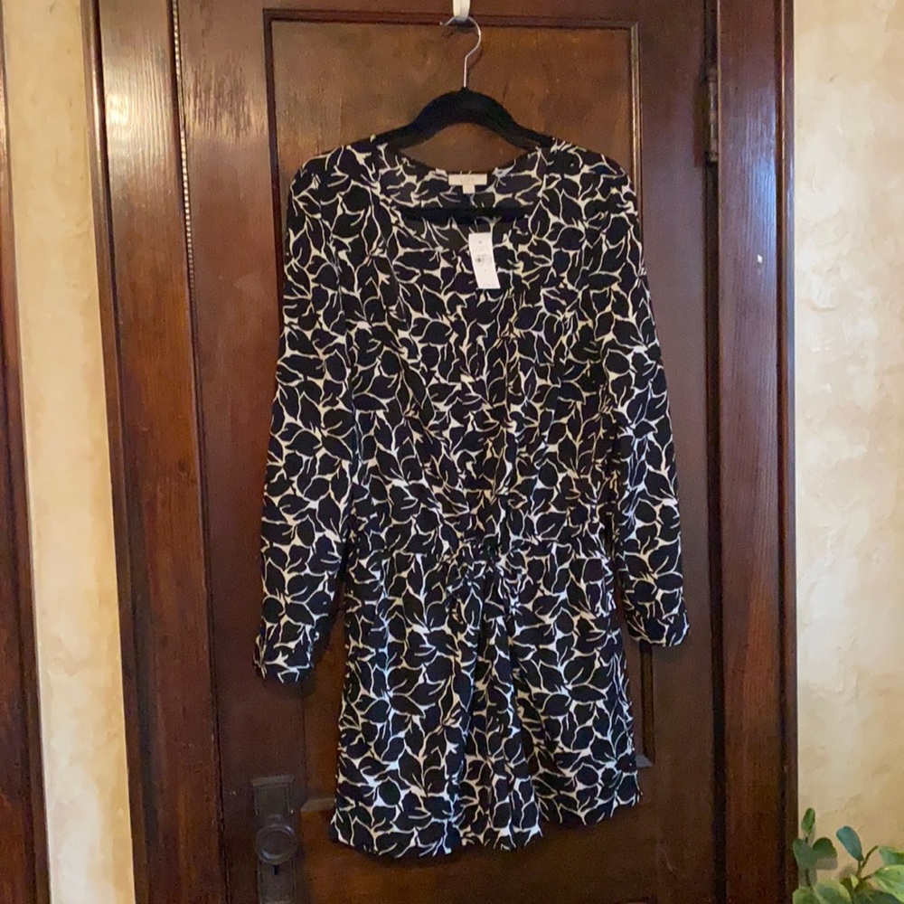 Black and white patterned romper